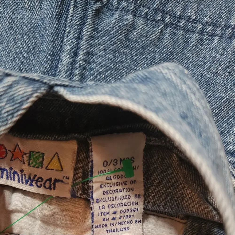 MINIWEAR ABC OVERALLS SIZE 0/3 MONTHS